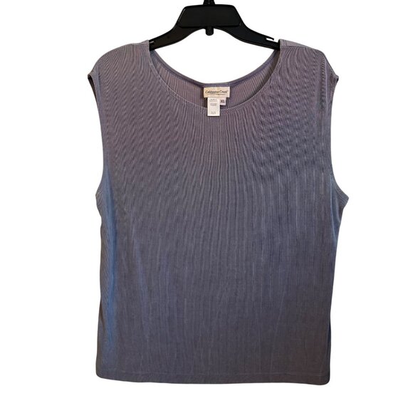 Coldwater Creek Lavender Sleeveless Tank Top XL Acetate/Spandex Blend Blouse - Picture 1 of 12